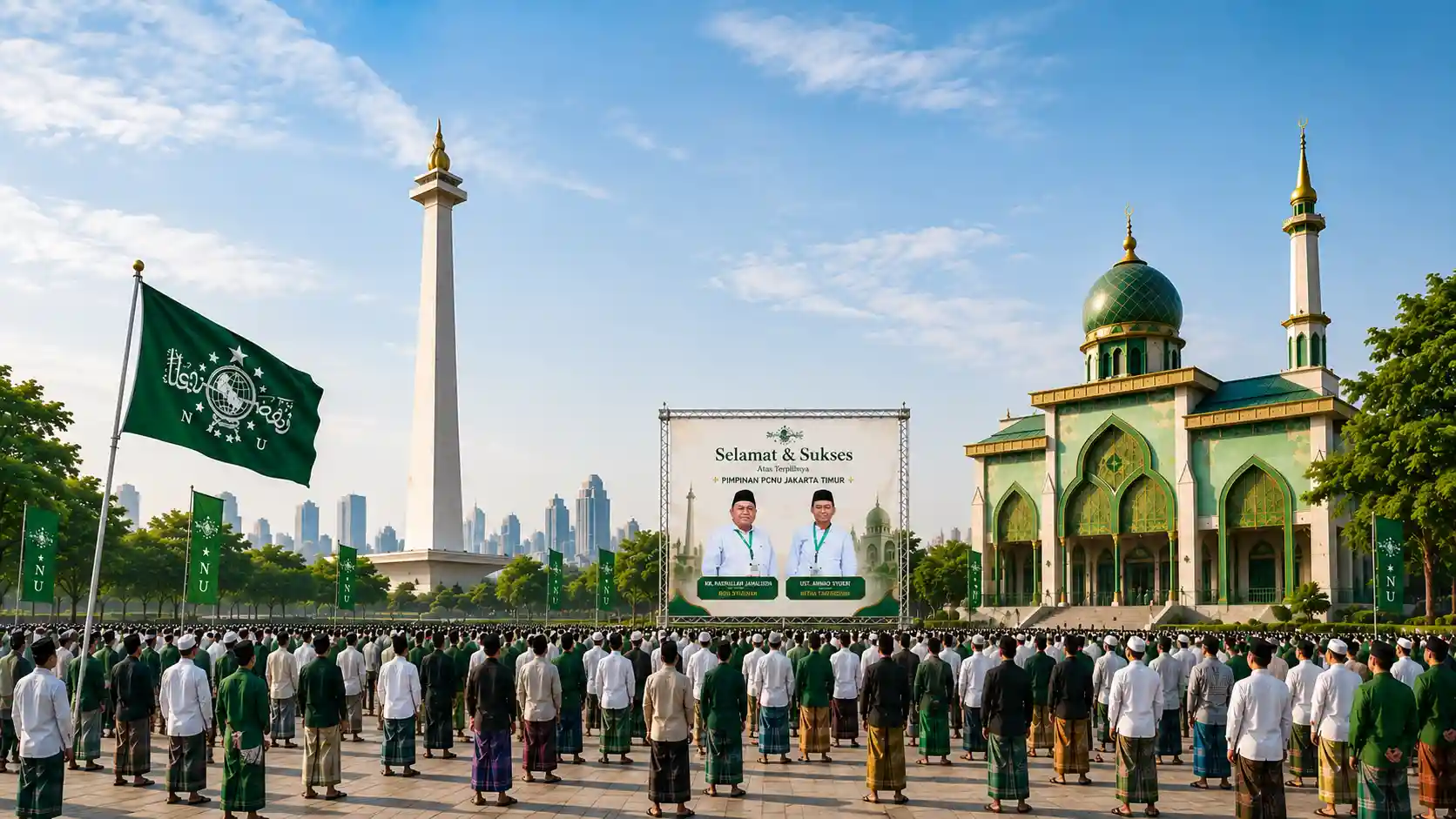 Kebersamaan pengurus dan warga PCNU Pengurus Cabang Kabupaten Lombok Tengah